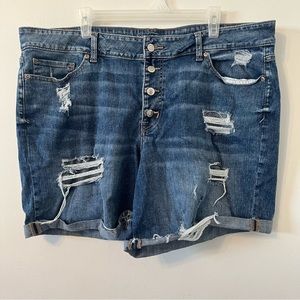 Maurices Cut Off Denim Jean Shorts Plus Size 22W